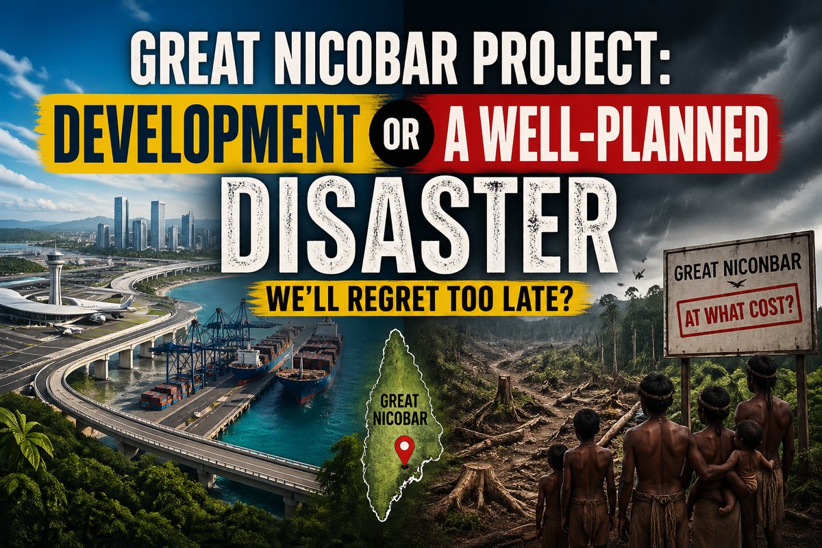 subhankar_org's tweet image. Read my new story “Great Nicobar Project: Development or a Well-Planned Disaster We’ll Regret Too Late?“ on @Medium: medium.com/@Subhankar_org…

#GreatNicobarProject #DevelopmentVsEnvironment #ClimateChange #SaveOurForests #IndiaPolitics #TribalRights #Sustainability #ThinkAboutIt