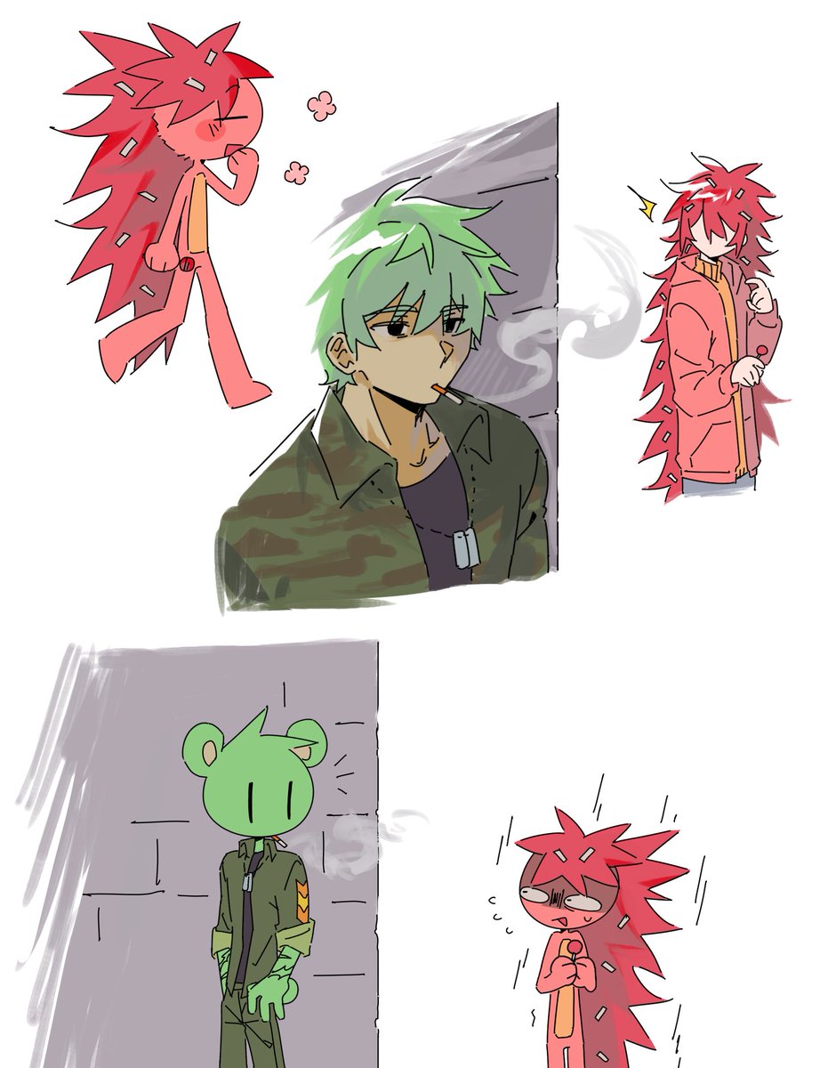 A1MCreations's tweet image. planeo volver a hacer traducciones en mis cómics soldados (ദ്ദി˙ᗜ˙)

#htf擬人化 #happytreefriends #HTF #flippyxflaky