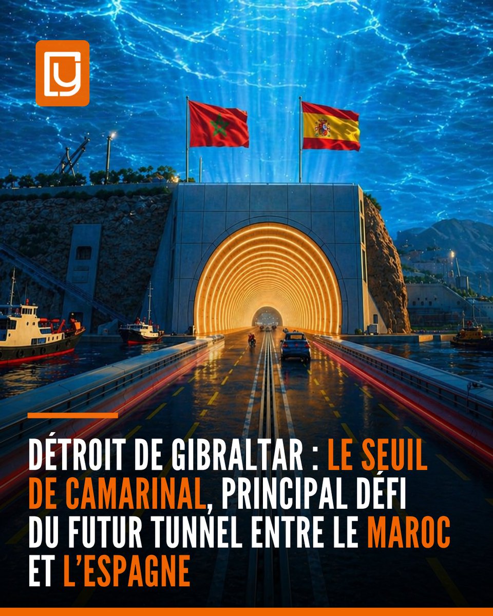 yabiladi_fr's tweet image. Détroit de Gibraltar : le seuil de Camarinal, principal défi du futur tunnel entre le Maroc et l’Espagne, selon des experts 🇲🇦🇪🇸
🔗 : yabiladi.com/articles/detai…

#Maroc #Espagne #Gibraltar #Tunnel #Infrastructure #Europe