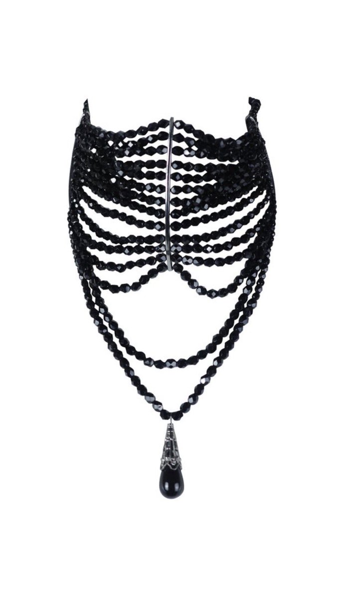 archivalbrown's tweet photo. serena page wearing a ss99 dior by galliano black multi strand masai choker for billboard’s “women in music” (2026) https://t.co/I6W89LlIIn