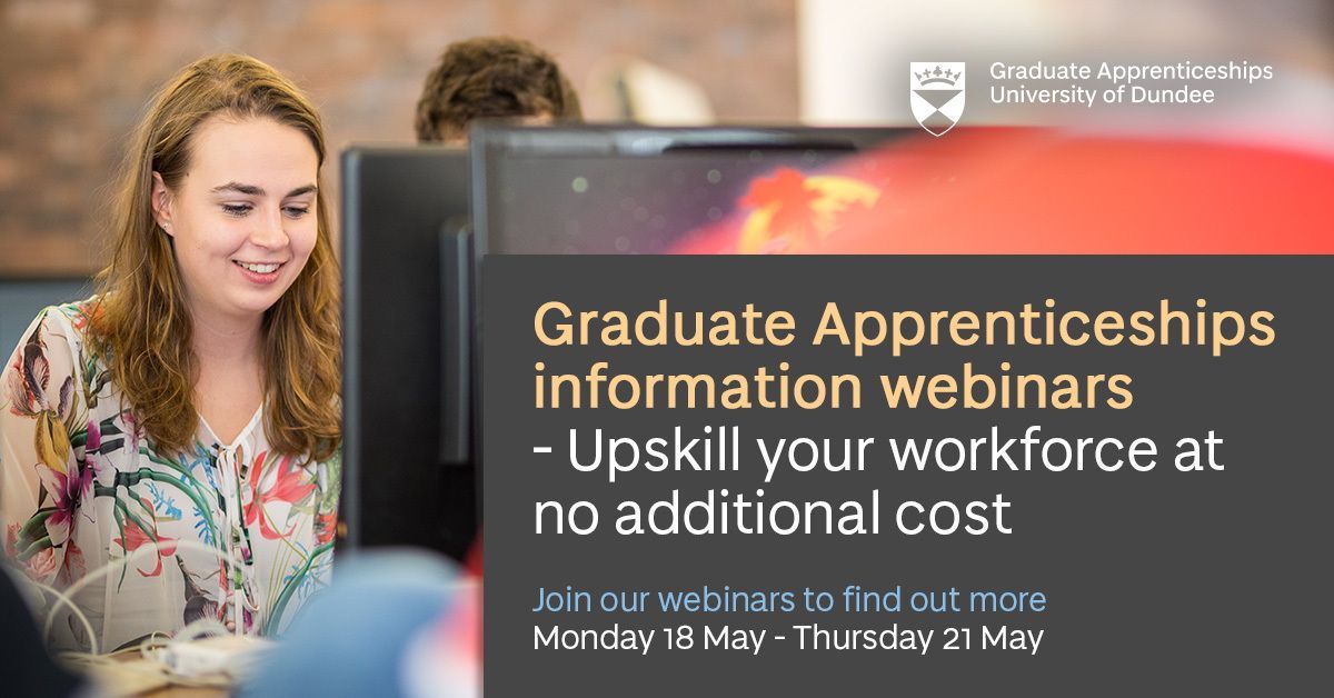 GA_Dundee's tweet photo. I will be holding a series of webinars to discuss the upskilling courses we offer to businesses at no additional cost.

Whether you know nothing about our Programme or simply want a refresh, I would be delighted to see you at one of them. 

Sign up at https://t.co/70vn0rcq72 https://t.co/sBDnbclORz