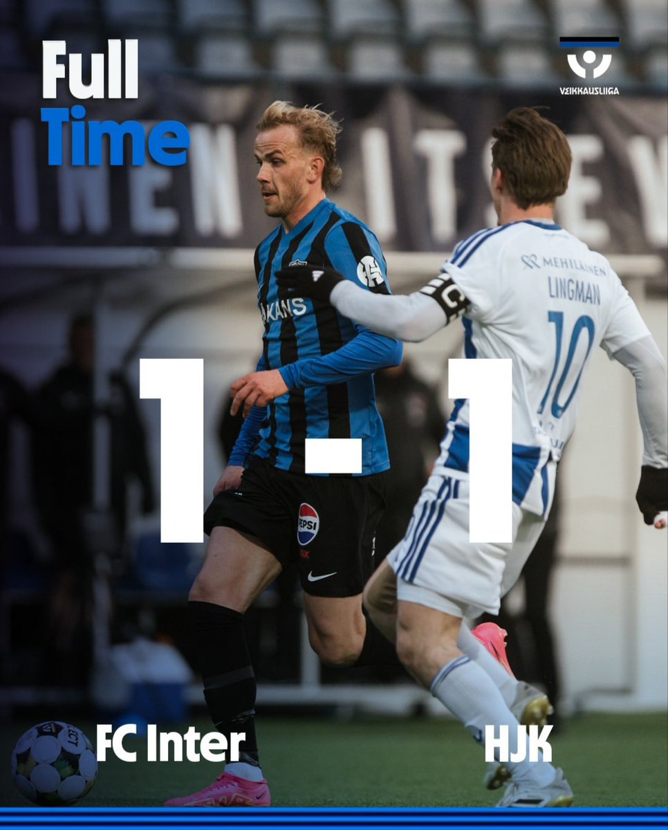 InterTurku_fr's tweet photo. Match nul face à HJK. 🏁

Résultat convenable face au club de la capitale, de quoi revenir à égalité de KuPS en tête du classement et garder nos 3 points d'avance sur HJK ! 

Je n'ai pas pu voir le match hier une fois de plus, déso la team... 🫡 https://t.co/XzHhO3eufF