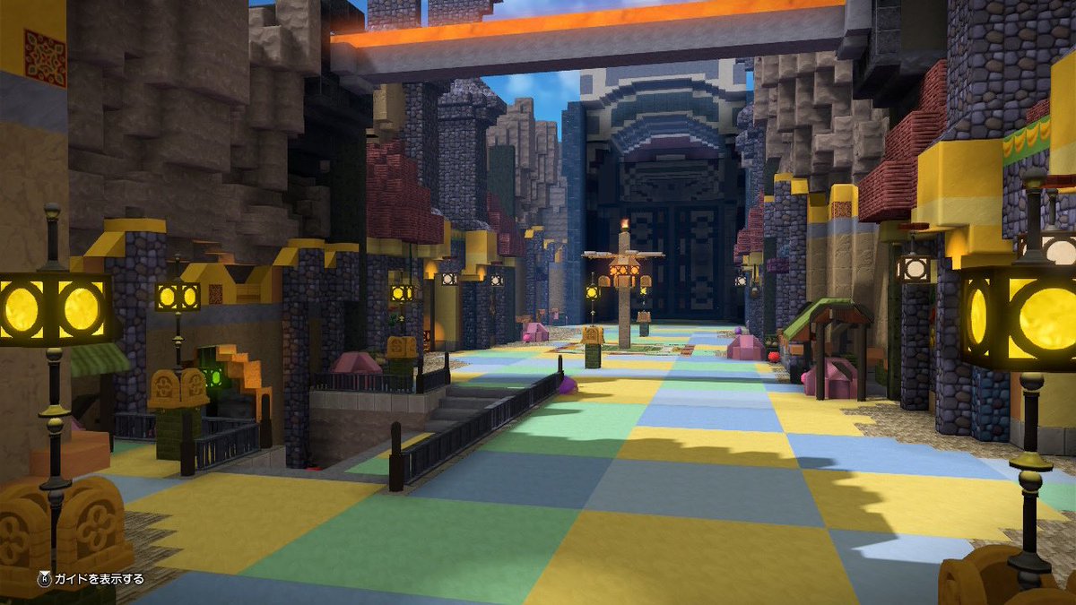 rumin_dqx's tweet photo. DQ10ver3、11周年おめでとうございます！🎉✨

写真は、再現建築に挑戦中の
「聖都エジャルナ」です🧱🔨
#DQB2 #ビルダーズ2 #DQ10 https://t.co/ANlXJ481pk