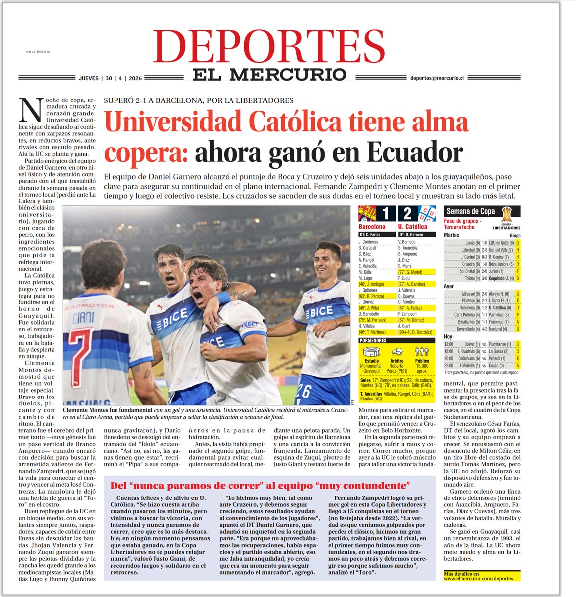 Deportes El Mercurio tweet media
