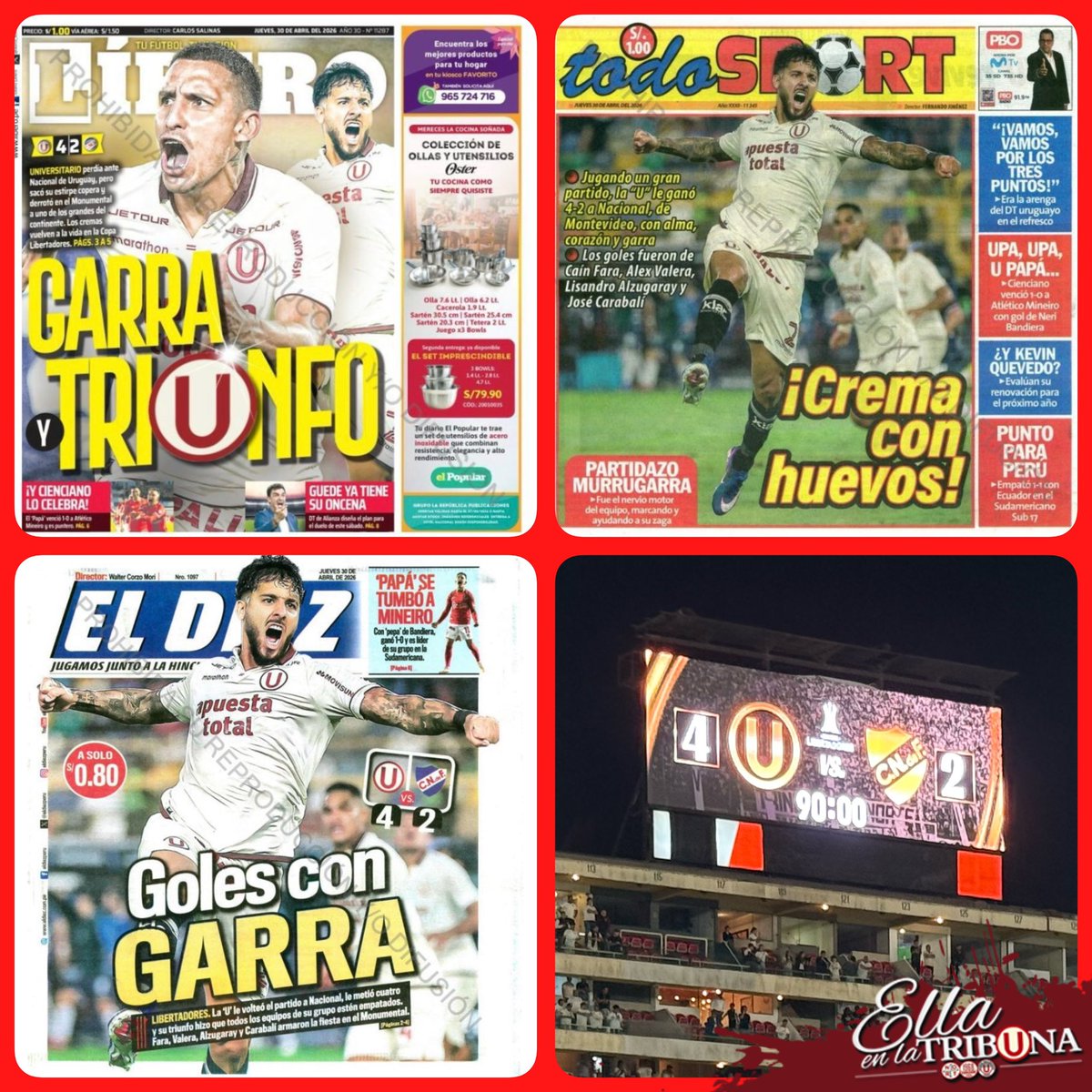 Lindo jUeves, no?
Se durmió poco pero la cara de felicidad por los 3 puntos está desde que acabó el partido
Que tal el cafecito? Y ese pancito?
Fue hermoso, un noche de aquellas, un triunfo con garra que solo <a href="/Universitario/">Universitario</a> sabe dar
#ydaleU