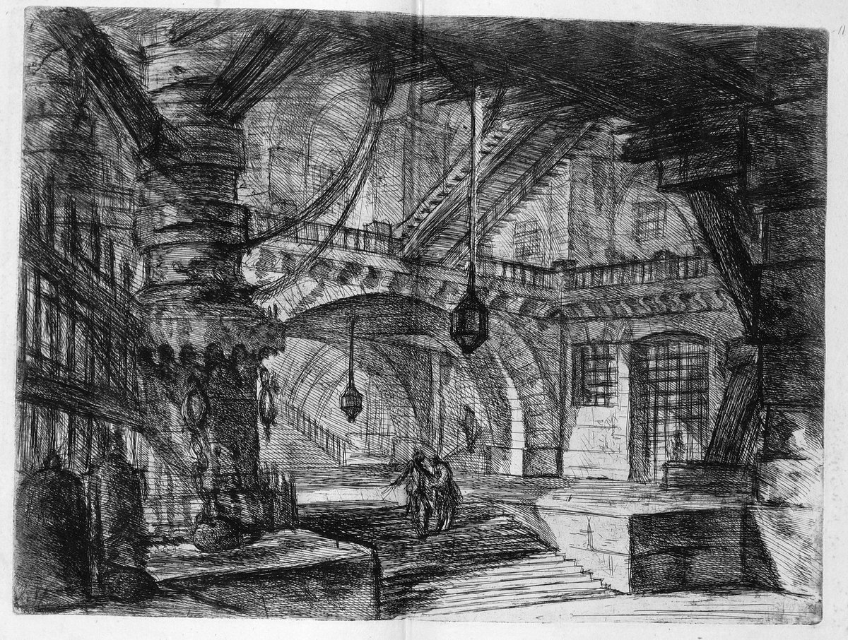 dubleualame's tweet photo. Giovanni Battista Piranesi - Le carceri d’invenzione (Les prisons imaginaires), 1761 https://t.co/I0NC0HzjWB