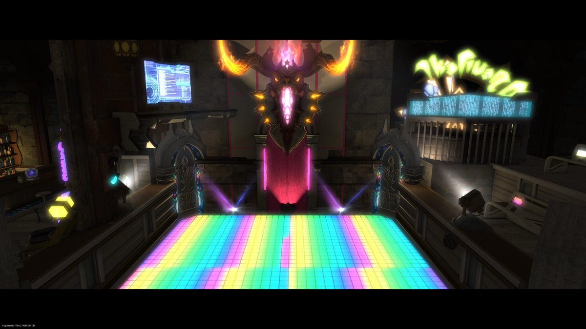 Izayoi_Hrothgar's tweet photo. サブキャラのFCマスターからの依頼でFCハウス地下に、アルカディア風スポーツBar作りました♪
音楽と相まってテンション⤴️空間となりました。
良かったら遊びに来てください♪
Gaia Fenrir エンピレアム17-51

#FF14 #ハウジング ＃CreativemagiC https://t.co/CEfslybSpI