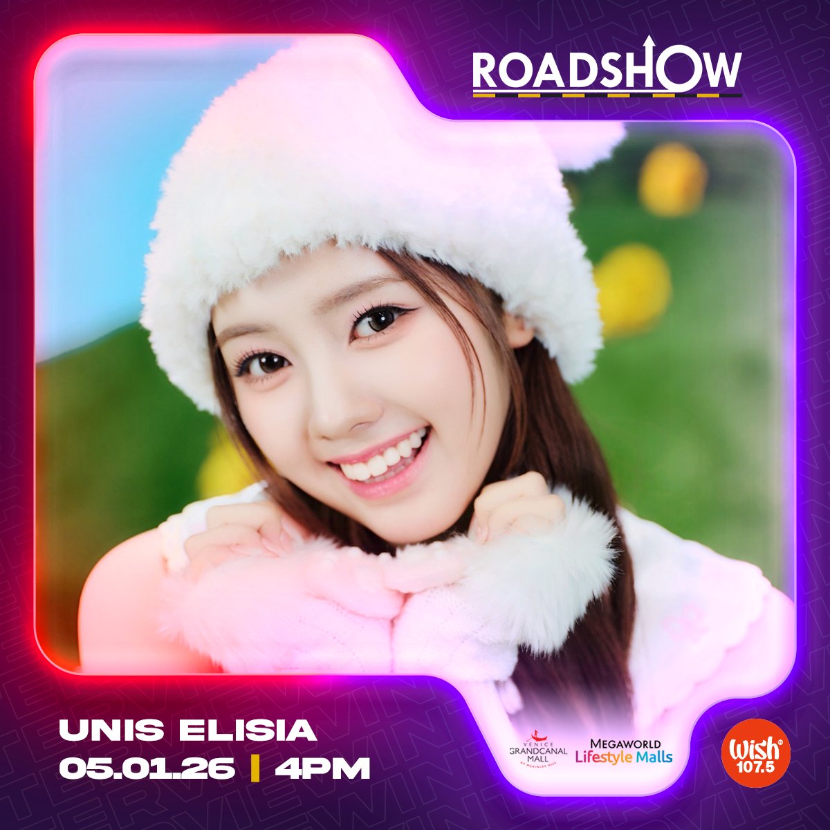 wish1075's tweet photo. Sienna Spiro, UNIS Elisia, and Kevin Montillano will board the Wish Bus on today's Roadshow!

See them live at the Venice Grand Canal Mall in McKinley Hill. https://t.co/Rh3Tlb15fM