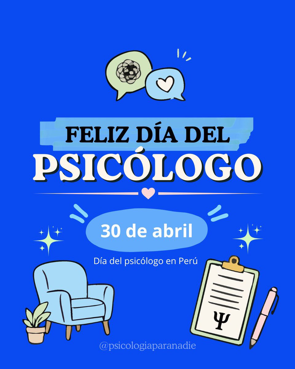 Feliz día del psicólogo en Perú 🇵🇪