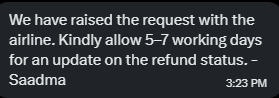 UntitledReviews's tweet photo. @makemytripcare I have been in touch with you since 3rd March and all you reply is "wait 24 to 48 hours" see the image below. https://t.co/6RDPmPzprG