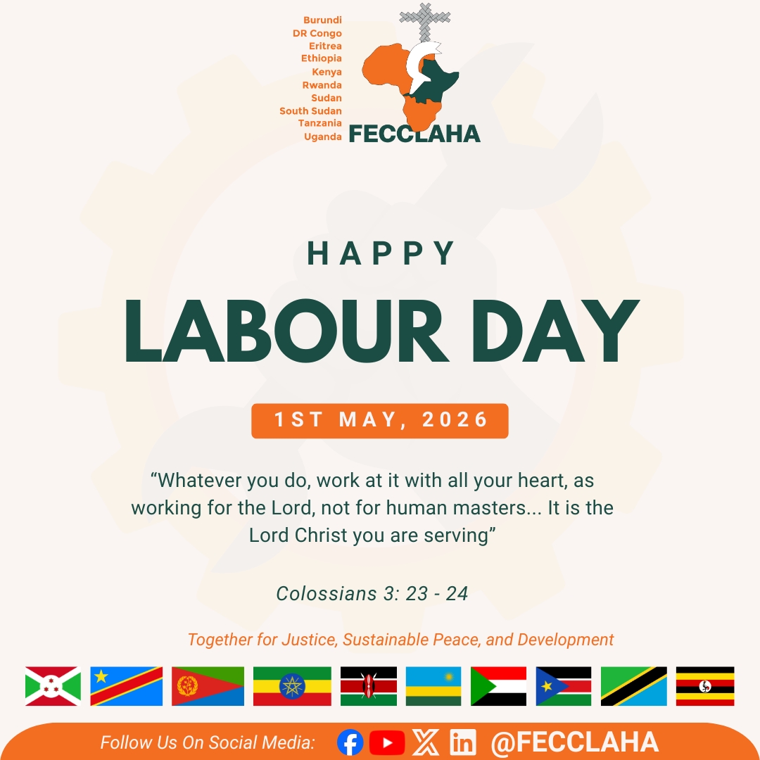FECCLAHA's tweet photo. Happy Labour Day from us here at FECCLAHA

“Whatever you do, work at it with all your heart, as working for the Lord, not for human masters... It is the Lord Christ you are serving”

Colossians 3: 23 - 24

#labourday #FECCLAHA https://t.co/u2gCMuTuL8