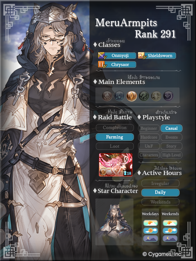 New pinned! The name is Blue and I'm a French granblue player! I'm a ...
