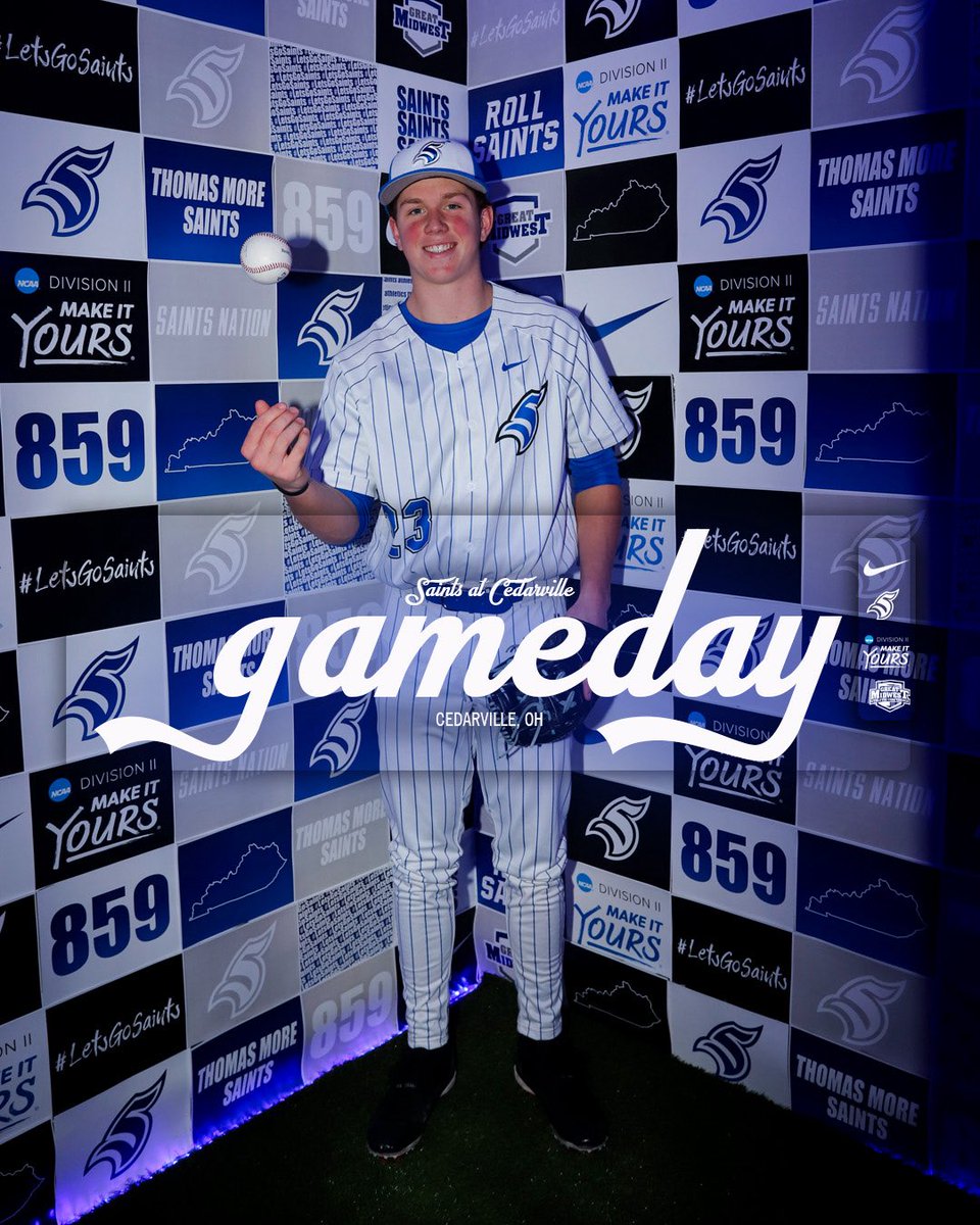 tmusaints's tweet photo. GAME DAY.

⚾️: Baseball @ Cedarville
⏰: 2:00 P.M. (DH)
📍: Cedarville, OH
🏟️: Yellow Jacket Field
📺: https://t.co/TZJoQFNMFI
📊: https://t.co/sZ39VAYQd1

#LetsGoSaints https://t.co/yszrQhXSN4