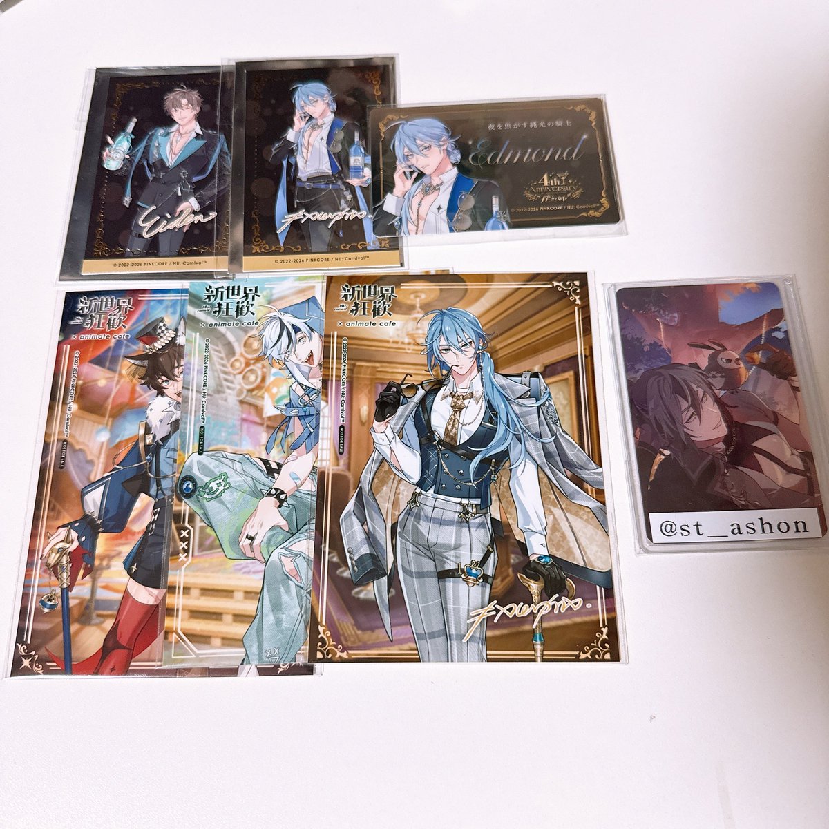 st_ashon's tweet photo. 【交換】
nu:カーニバル　ぬ🦀
アニカフェ　アニメイトカフェ　原画展
台湾限定　コレクションカード　
ブロマイド　プレートカード　ポストカード

譲→画像参照
求→同異種　八雲 レイ ハシュト

※プレートカードは日本販売のものです。
郵送>都内手渡し
よろしくお願いいたします。
→ https://t.co/vIkleFxBcG