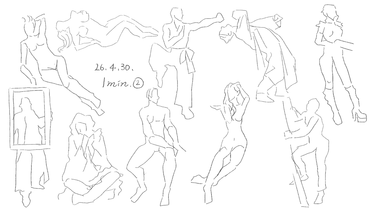 30yr1_'s tweet photo. #croquis　3min＆1min https://t.co/WXWKjZAqUK