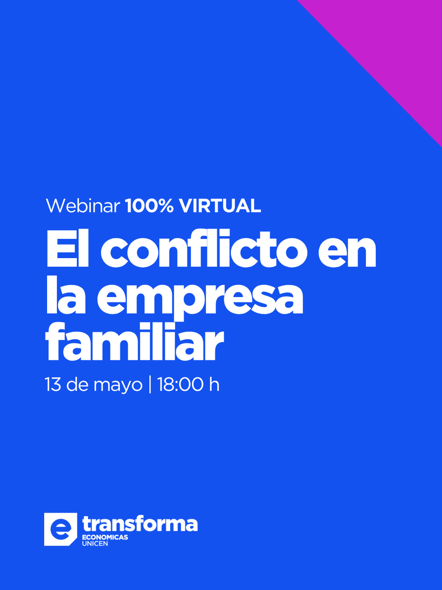 NoticiasEcon's tweet photo. 📊 Los conflictos en las empresas familiares son inevitables; la diferencia está en cómo se gestionan y quién lidera las soluciones. Webinar virtual: “El conflicto en la empresa familiar”, con el Dr. Ignacio López. #EmpresasFamiliares

🔗 Info e inscripción: [link en comentario] https://t.co/izaRa8RIjE