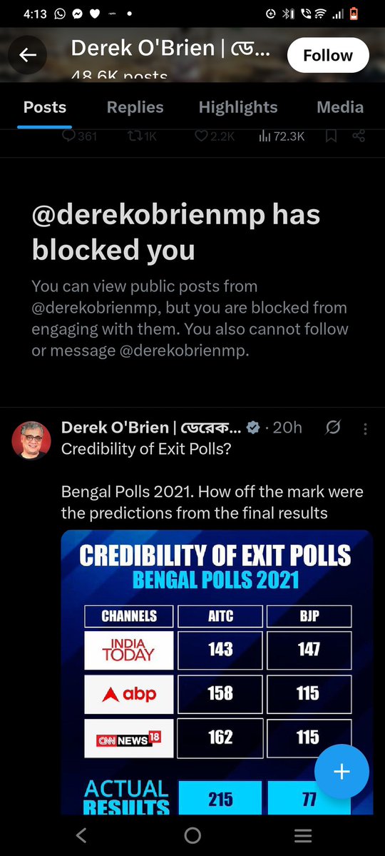 Bhushanlalb's tweet image. #Derek is such a cowardly person. With one of my #tweet he blocked me on X.
Derek-  is Mentally disturbed, the people of West Bengal will drag him  to Kolkata_Super Speciality #Mental_Nursing_Home  at any time after 4 May at any time.