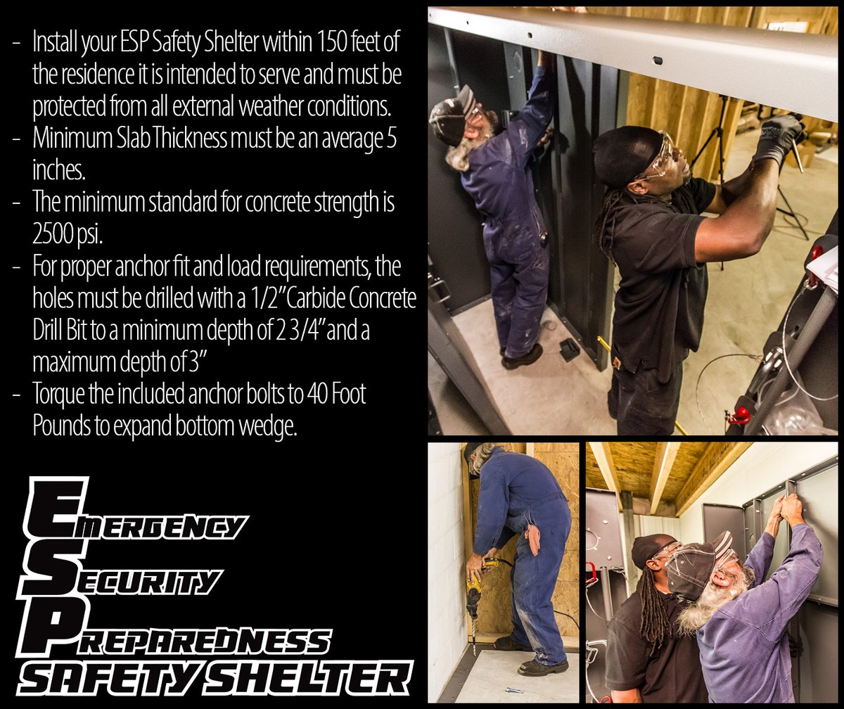 SwisherBrand's tweet image. Before the storm ever shows up, the details matter. 🌪️

Proper installation isn’t just a step—it’s what ensures your shelter performs the way it’s meant to when you need it most. 

#StormSafety #ShelterReady #PeaceOfMind #BePrepared #ESPSafetyShelter