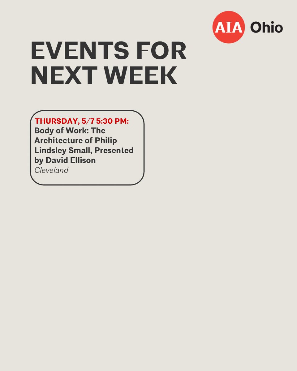AIAOhio's tweet photo. Looking to learn something new or get out and connect? We’ve got you covered next week! Learn more here ➡️ https://t.co/dIYlaGUzV8 https://t.co/G6HlyrquSw