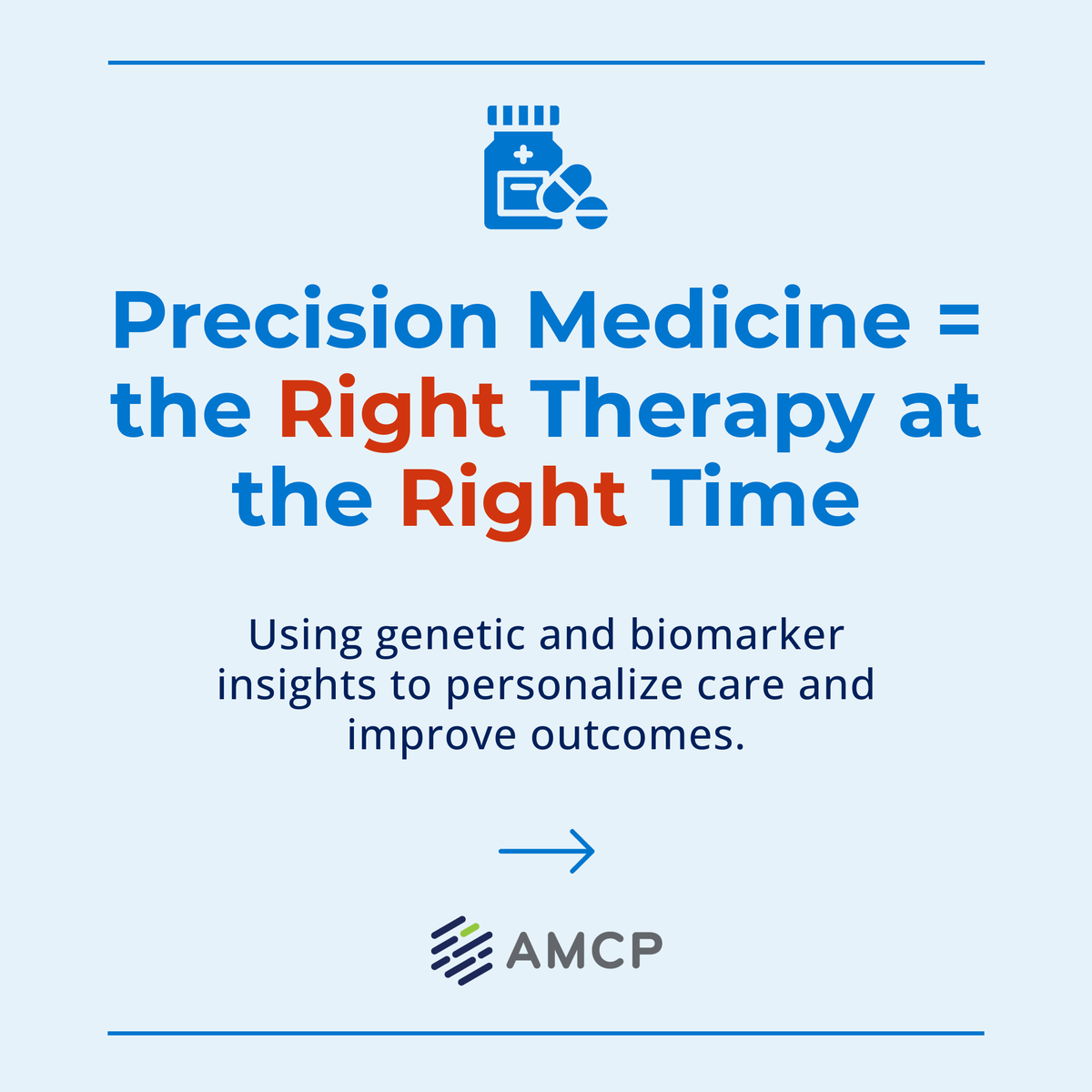 amcporg's tweet image. AMCP is engaging payers and providers to align coverage and reduce gaps in precision medicine adoption.

Learn more at hubs.li/Q04dNMXJ0
#PrecisionMedicine #WeAreMCPs