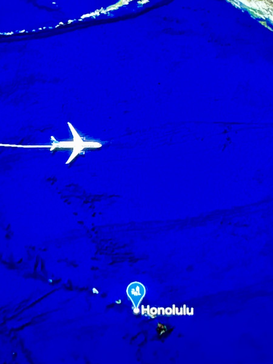 Sadasan_osaka's tweet image. 行ったことないけど意外と近いのね🏝️

#太平洋上空
#HAWAII