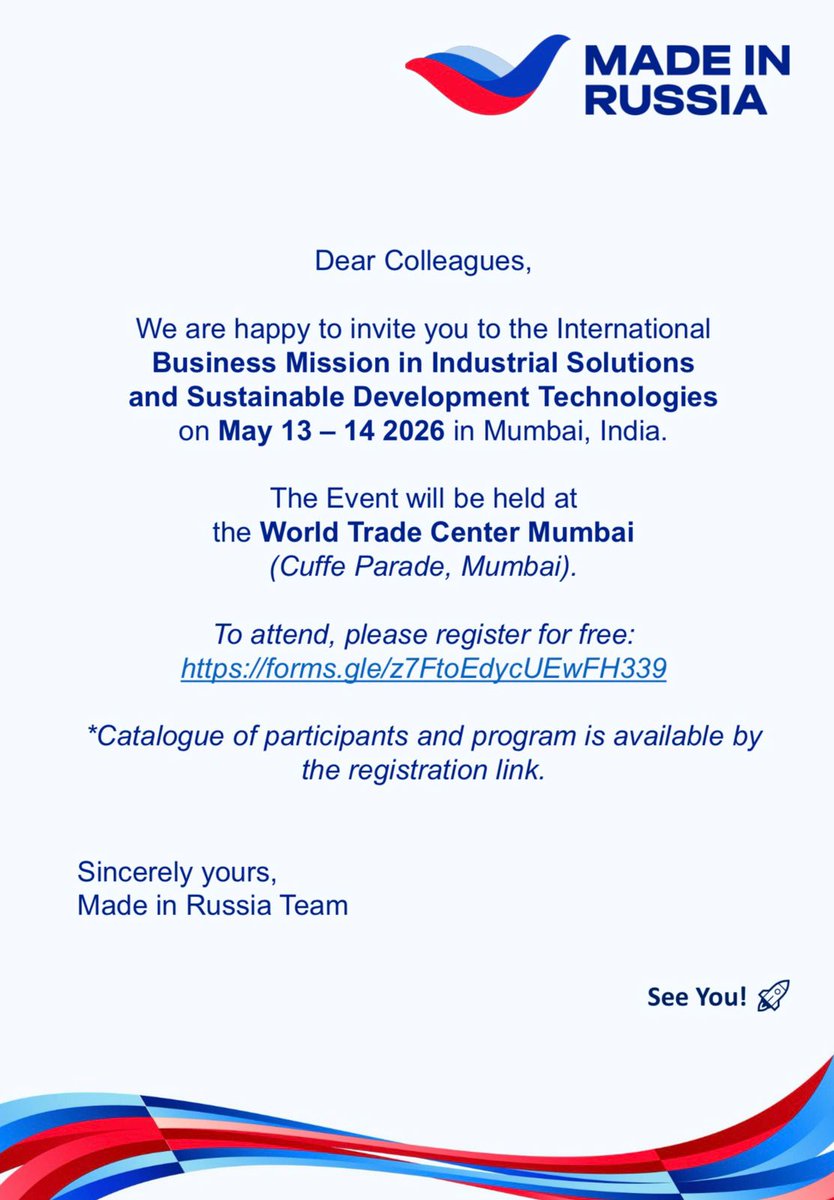 Trade Representation of Russia in India tweet media