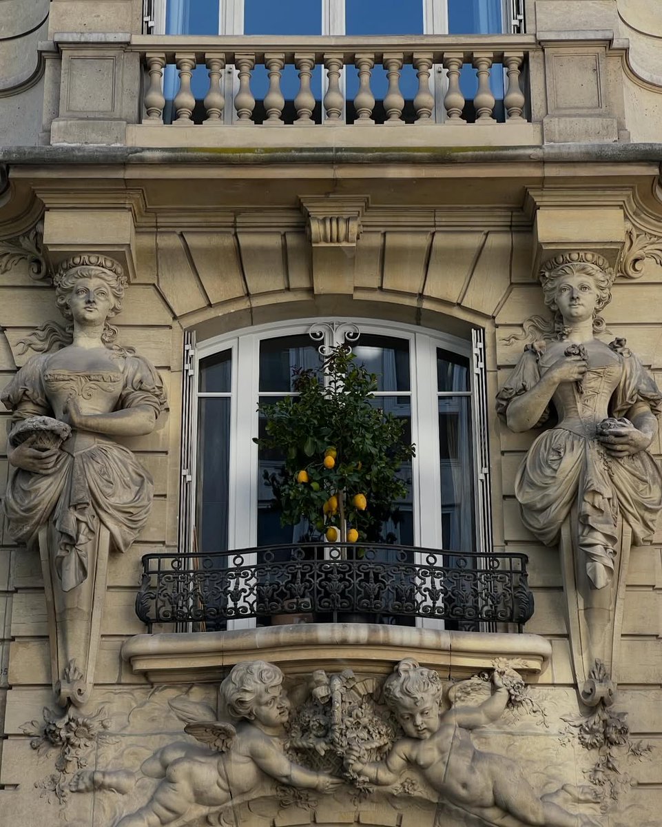 Parisianaes1's tweet photo. Haussmannian facade 🍋 https://t.co/ESh1rpno34