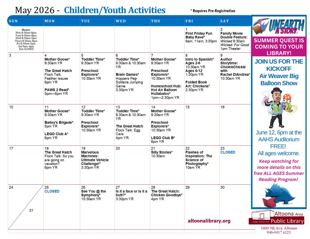 Altoona Library tweet media