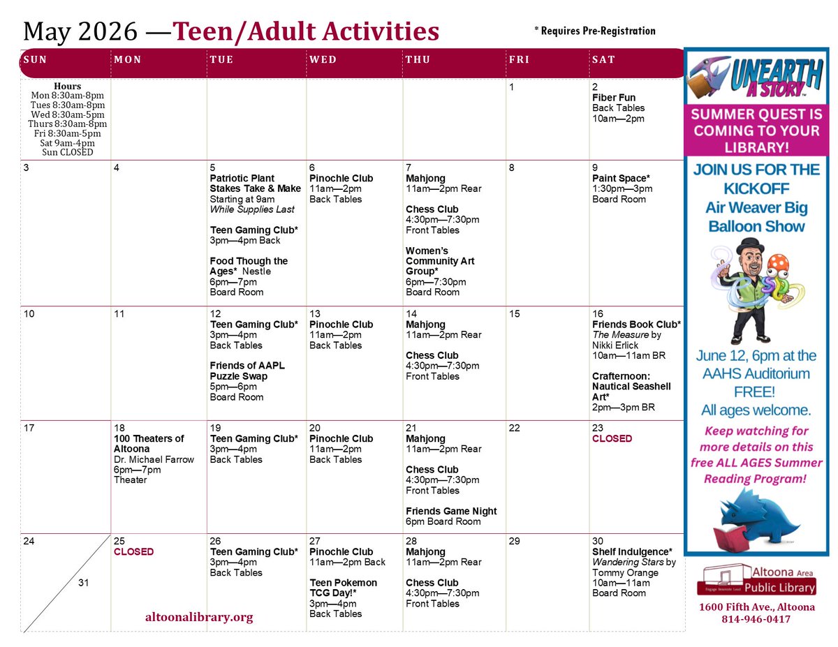 Altoona Library tweet media