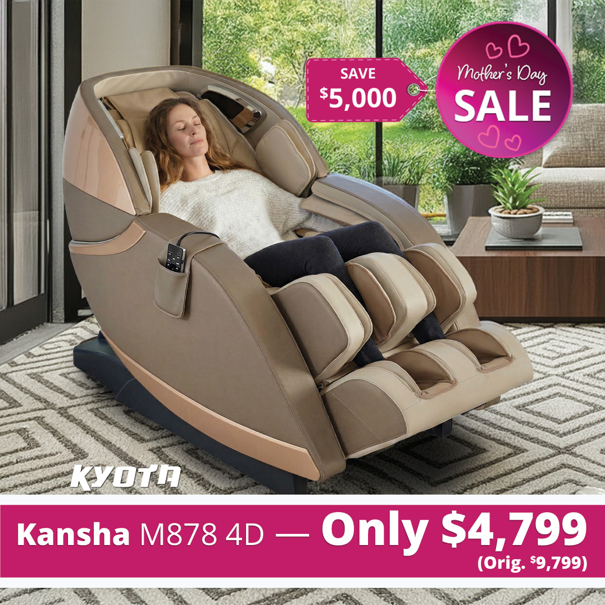 Last day for this Mother's Day Deal!
Kyota Kansha M878 4D — Save $5,000
"A great investment for the family. An extra benefit is it brings our family together." (Valerie, Trustpilot review)
Shop now: hubs.li/Q04dd_4r0
#Kyota Kansha #MothersDayGift #BestGiftEver