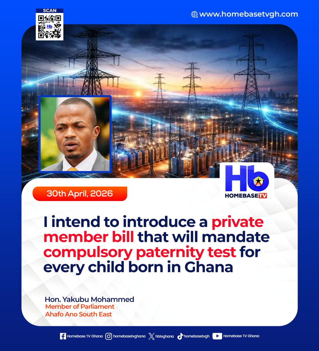 I intend to introduce a private member bill that will mandate compulsory paternity test for every child born in Ghana.

#GhanaPolitics #SportsNews #GhanaUpdates #Worldnews