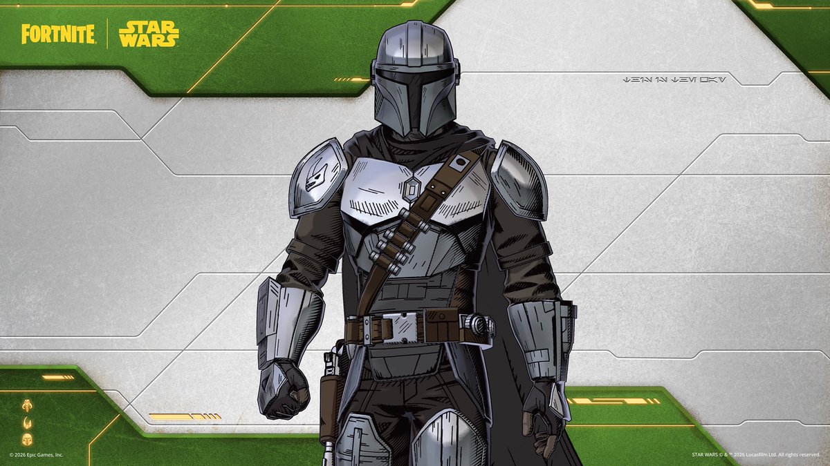 blortzen's tweet image. CLOSER LOOK AT PEN &amp;amp; INK MANDO - VIA @DrewDisneyDude 

#Fortnite