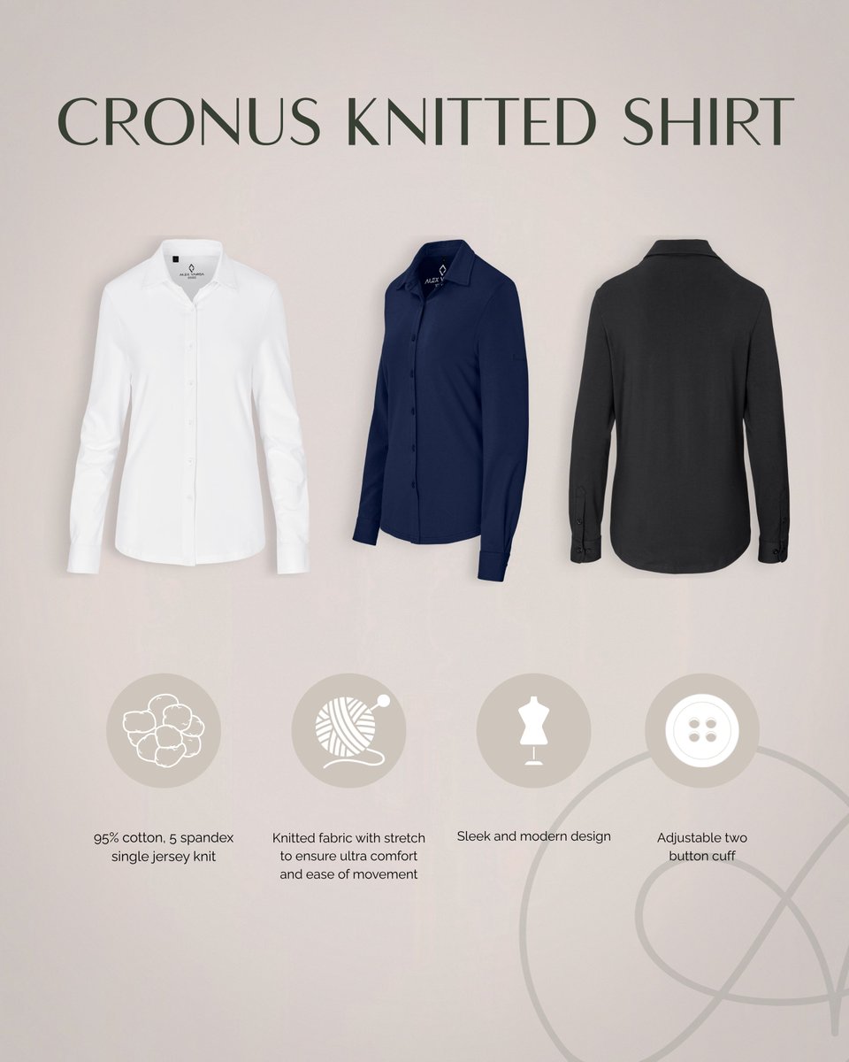 AmbellaSA's tweet photo. Smart, comfortable, and made to move 👔

The Alex Varga Cronus Knitted Shirt is crafted from 95% cotton with a soft stretch fit and clean, modern finish — ideal for work and everyday wear.

Effortless branding starts with quality pieces.

#AmbellaCorporate #CorporateWear https://t.co/jZgrdzTFkb