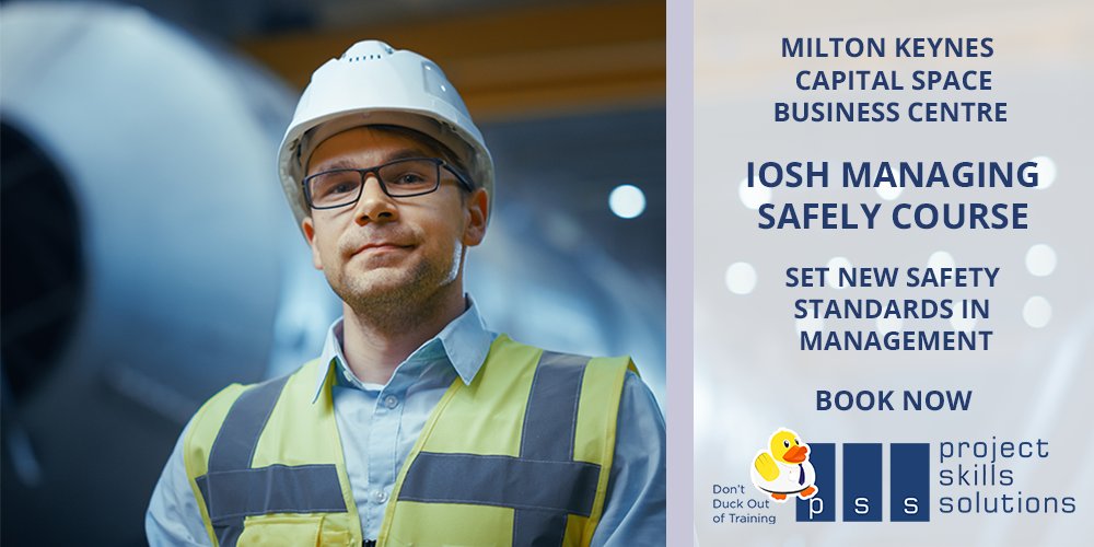 PSS_Training's tweet image. 📍 Milton Keynes (MK14)
📆 27–29 May
Build confidence in managing risks with IOSH Managing Safely — suitable for any industry and any manager or supervisor.
💰 £449 + VAT. Book now👉 bit.ly/4t0pDlw
#IOSH #MiltonKeynes #SafetyTraining #ManagingSafely #HealthAndSafety
