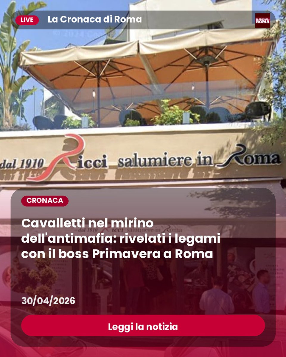 cronacadiroma's tweet image. Leggi la notizia : A Roma, la dolcezza ha un lato amaro. Nel cuore pulsante della città, l’inchiesta sulla holding di Christian Delle Fave, proprietario delle rinomate pasticcerie Cavalletti, si sta intensificando. #Cavalletti #Antimafia #Roma