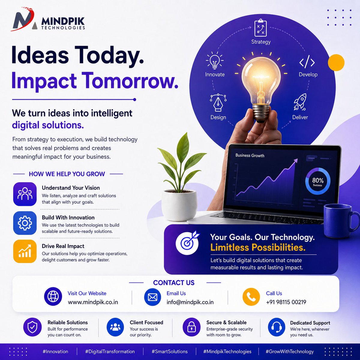 MindpikTech's tweet photo. Turn ideas into impact with smarter digital solutions. 💡🚀 https://t.co/j2OvMTcdeM
