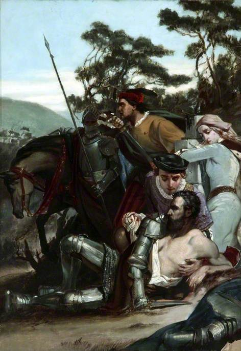 LordFredericLe1's tweet image. This is Edward Armitage's amazing c.1842 painting 'The Death of Marmion'!! #Art #Fineart #19thcentury #Artist #Painter #Poetry