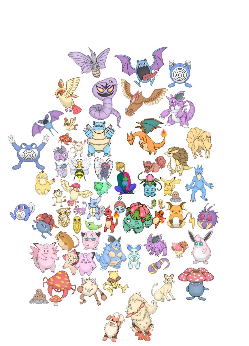 祝ポケモン30周年!!
カントーポケモンを1日1匹描けたらなと。
図鑑No.0063　ケーシィ

#ポケモン30周年 #ポケモン #イラスト