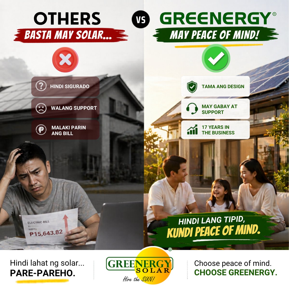 GreenergySolPH's tweet image. “Basta may solar…” 😬
vs
“May peace of mind.” 😌

Hindi lahat ng solar pare-pareho.
Choose the one that actually works.

📲 0927 579 1515

#GreenergySolar #SolarPH #PeaceOfMind