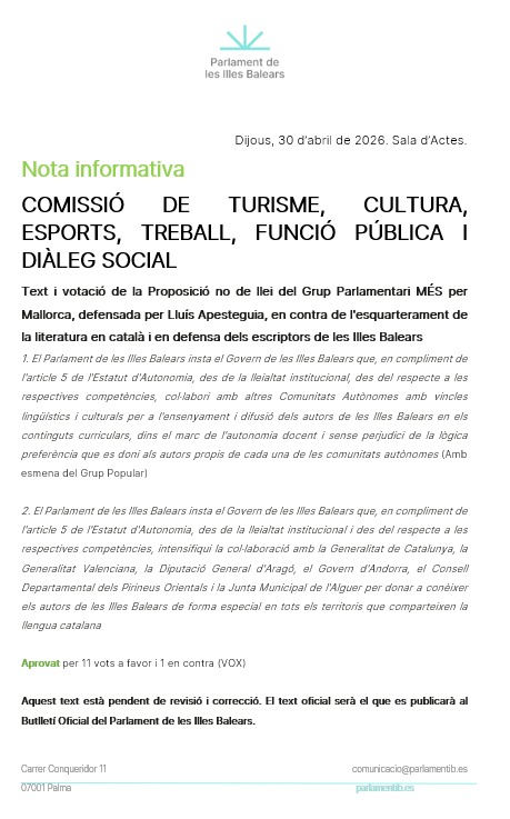 Parlament de les Illes Balears tweet media