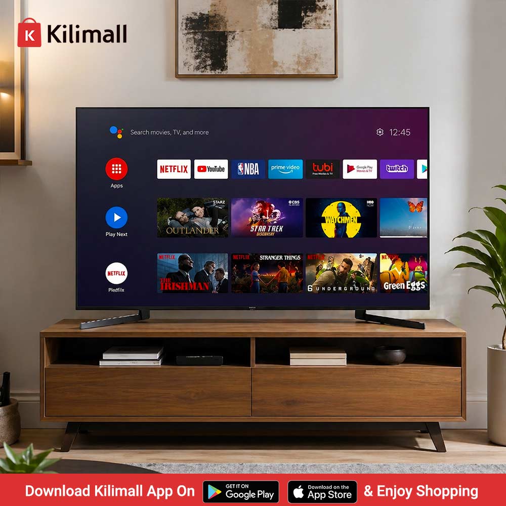 Kilimall's tweet image. Elevate your viewing experience with this&amp;gt;&amp;gt; k.kili.co/15cs0 Vitron 43 inch Frameless QLED Smart TV  tunakupea na 17k leo, usipitwe!💃
Download the Kilimall app, use the code 17369128 to search for it order and we will deliver wherever you are!🥳
#Kilimall #offer #smartTV