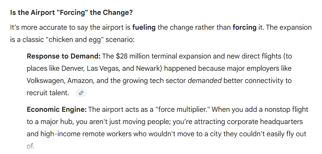 RealChattSpace's tweet image. The big question is: Is #Chattanooga Airport Changing The cities vibe to a Major Hub from a Midsized City? 

Short answer is: Yes 
Why #people may not like this? It forces the infrastructure of the city to change! ... Old building gutted and remodeled, 6 Lane E-way coming by 2028