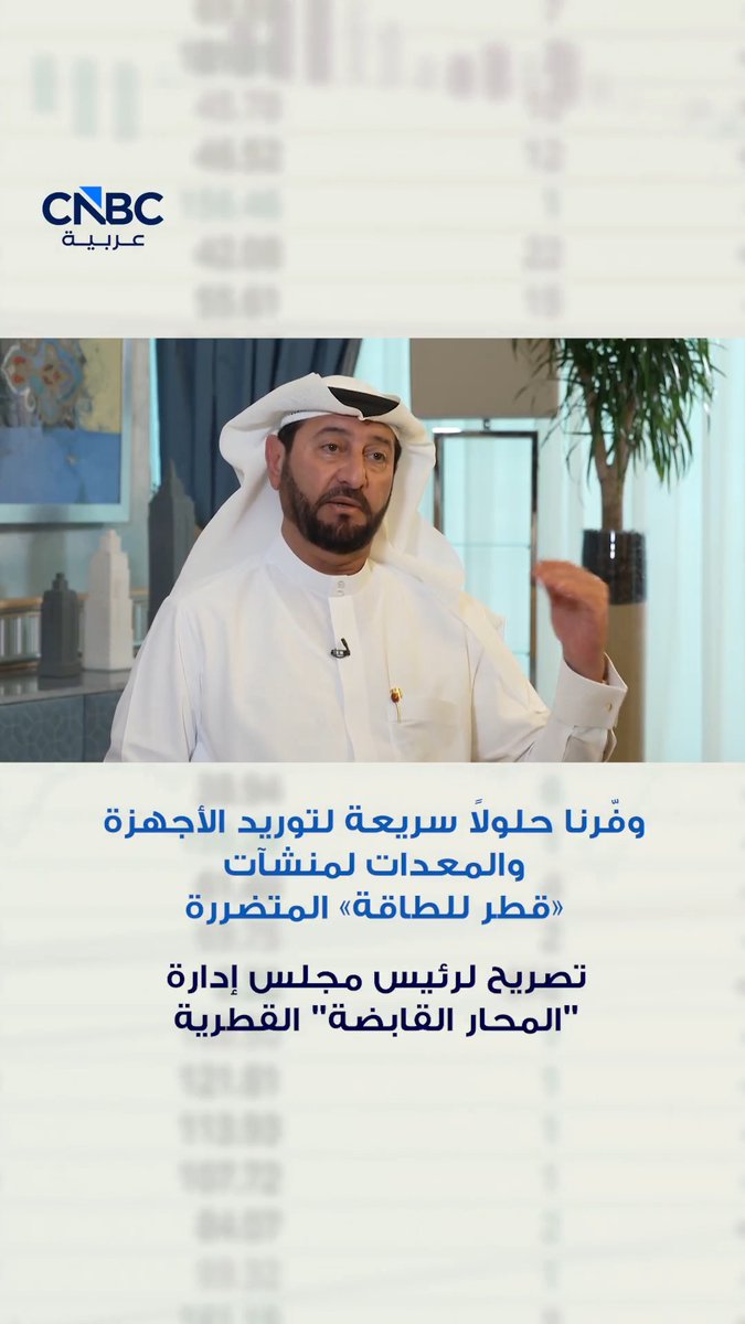 رئيس مجلس إدارة "المحار القابضة" القطرية لـ CNBC عربية: قمنا بتوفير حلول سريعة لتوريد الأجهزة والمعدات لمنشآت "قطر للطاقة" المتضررة من الهجمات الإيرانية 