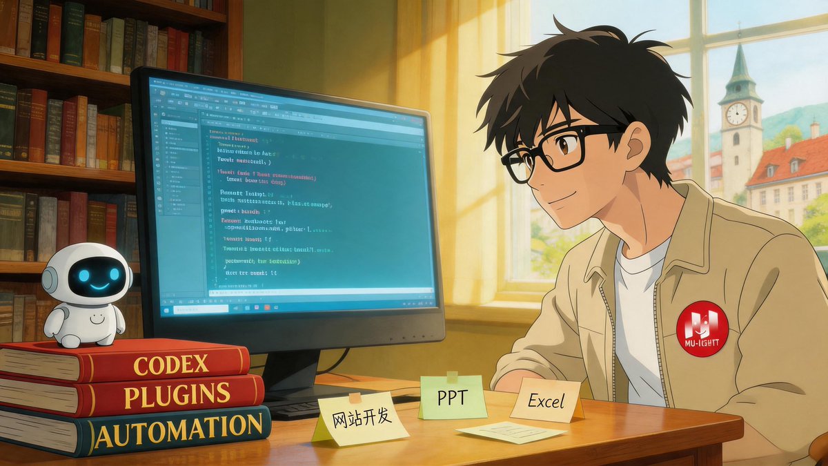 0xMulight's tweet photo. 正好在学Codex，看到  @ai_muzi 老师的这期《Codex 零基础保姆教程》直接封神了 

这应该是全网最全最细的Codex教程了，从安装、界面、权限、Skills/Plugins，到做网站、PPT、Excel、自动化，再到AI直接操控浏览器和电脑，全程手把手、零废话！时间轴安排得明明白白，准备五一假期跟着刷一遍。

强烈推荐收藏反复看～