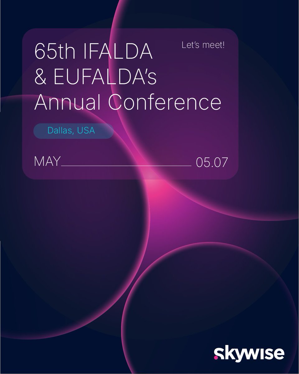 Skywise_digital's tweet photo. We are excited to announce our participation in the 65th Annual IFALDA/EUFALDA, May 5th–7th, 2026.

We look forward to three days of networking, learning, and shaping the future of flight planning alongside our industry peers.

See you in Dallas! https://t.co/IkvRKOeMje