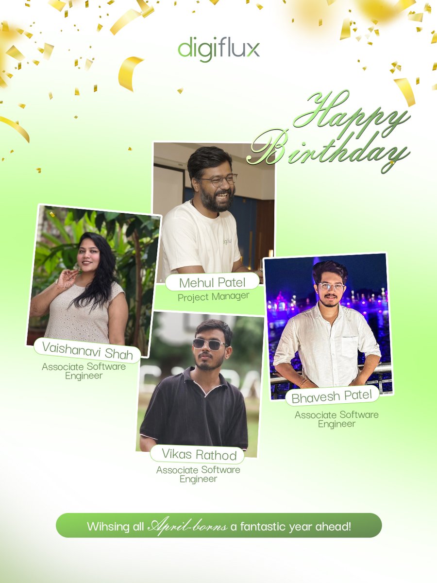 digifluxtech's tweet image. Here’s to the people who make Digiflux what it is! Happy Birthday to our team members celebrating this month—wishing you a year filled with achievements and new opportunities. 

#PeopleFirst #TeamCelebration