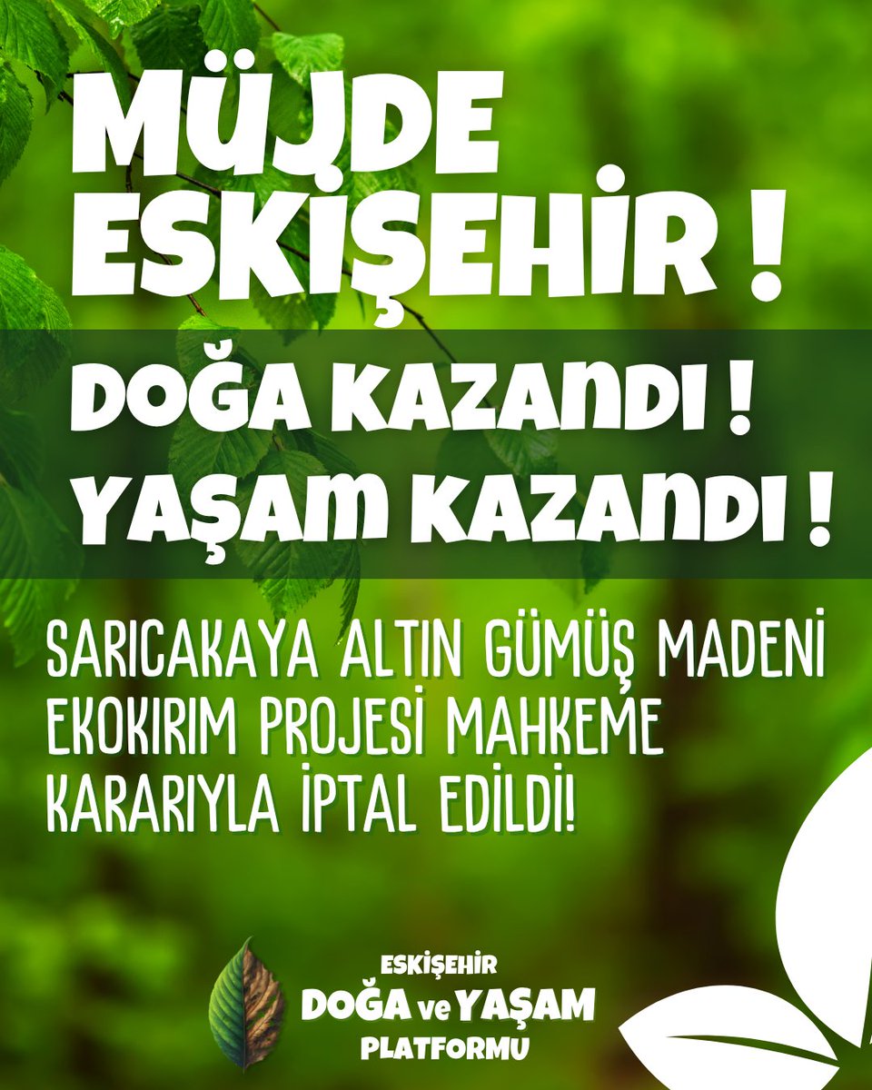 ESKİŞEHİR DOĞA ve YAŞAM PLATFORMU tweet media
