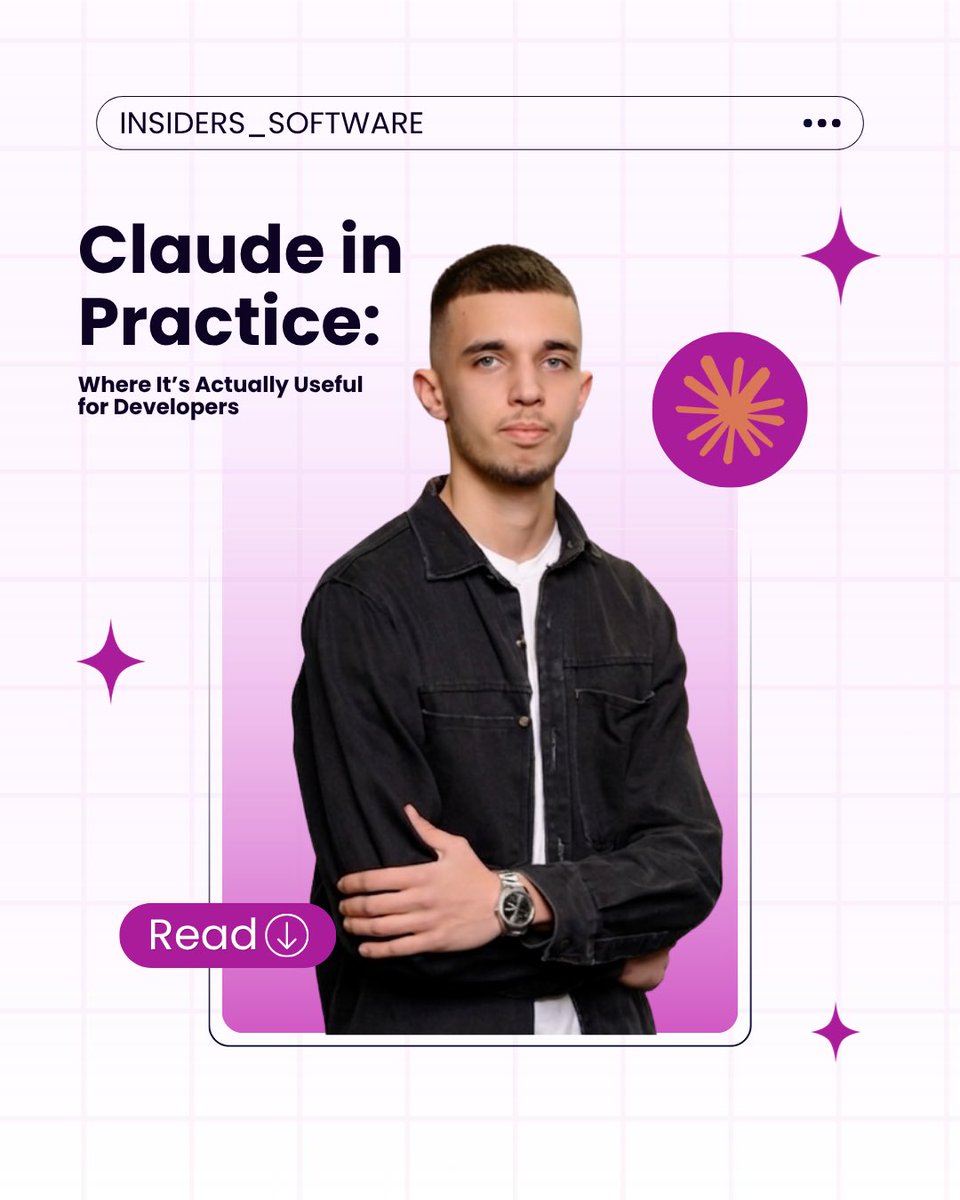 Insiders_it's tweet image. Claude for devs:

• great with large code &amp;amp; context
• solid for refactoring
• explains clearly

Watch out: edge cases + fake APIs

Use it for analysis, not autopilot

#ai #dev #itcompany #it