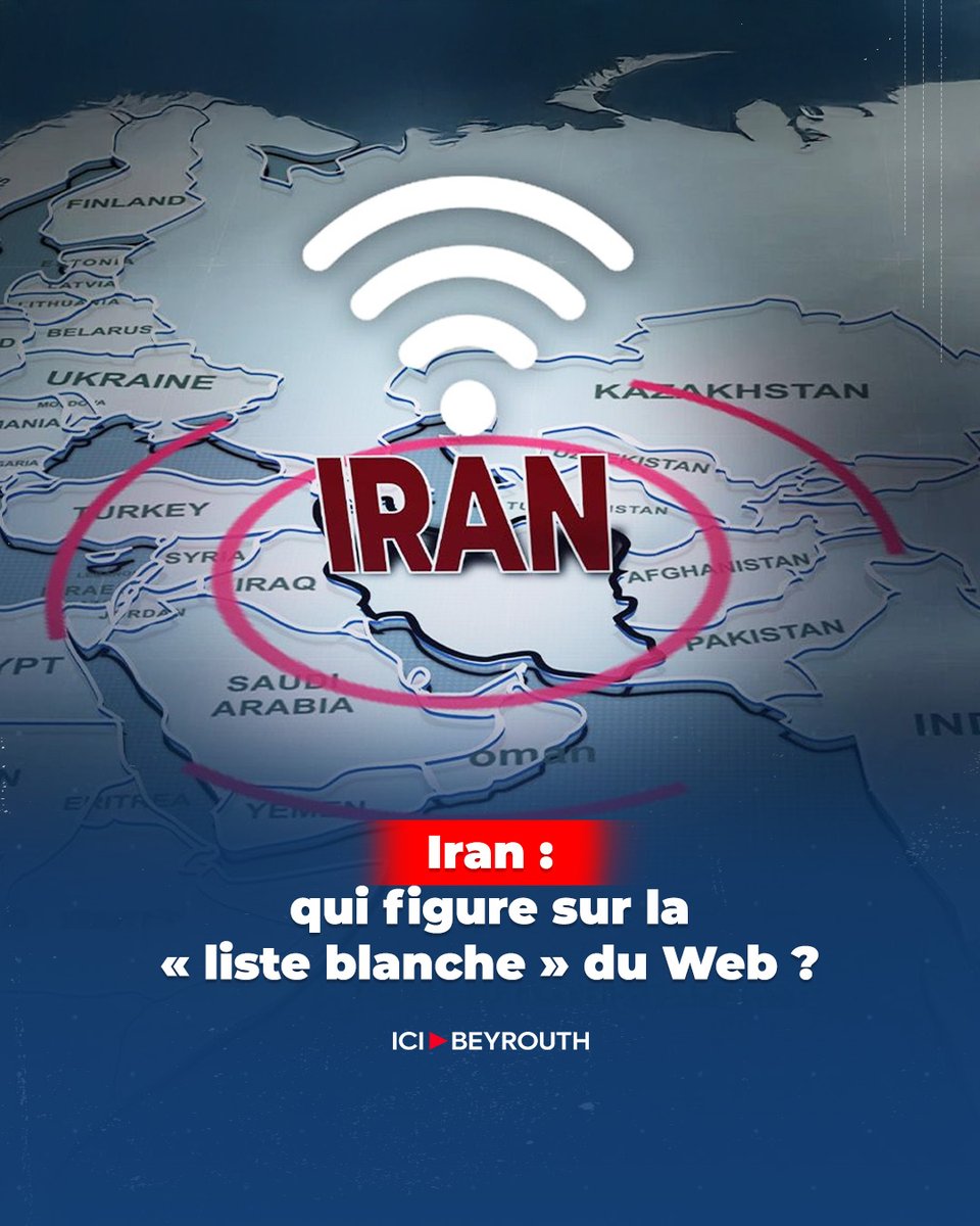 Icibeyrouthnews's tweet image. Depuis 60 jours, l’#Iran vit sous un #blackout quasi total d’#Internet.
Derrière l’écran noir, une «liste blanche» discrète décide qui peut encore accéder au #Web mondial.
Pendant que des millions d’Iraniens restent confinés à un #intranet surveillé, une minorité triée sur le