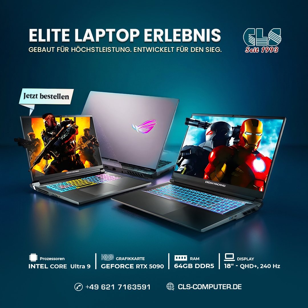 cls_computer's tweet photo. 🔥 Mobile Workstation trifft Gaming-Monster bei cls-computer!
🔗 jetzt erleben: https://t.co/c2AC5HsewI

#CLSComputer #GamingLaptop #18Zoll #RTX4090 #HighEndGaming #LaptopPower #DesktopReplacement #GamingSetup #NextLevelGaming #UltimatePerformance https://t.co/6XyylUvTqT